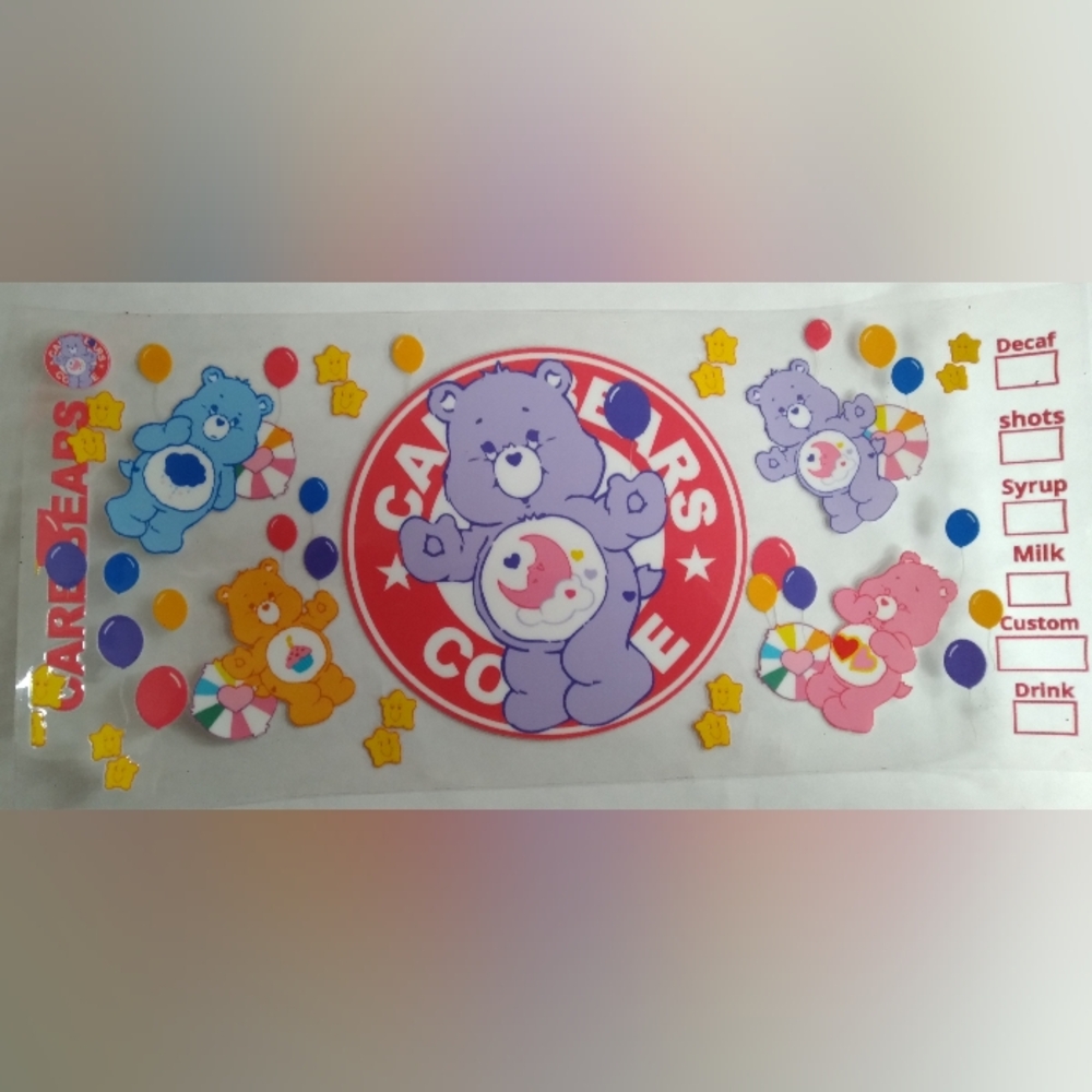 Care Bears Tumbler Decal